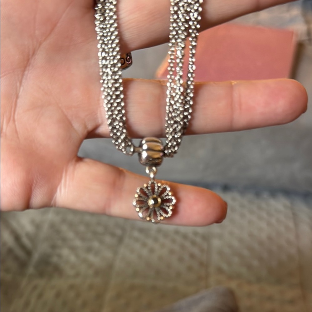 Pandora Multi Strand Silver Chain Charm Bracelet - Picture 4 of 4